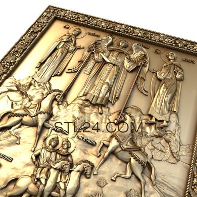Иконы (Житие святых мучеников Флора и Лавра, IK_0228) 3D модель для ЧПУ станка